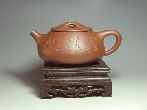 周冠华紫砂壶 石瓢 
