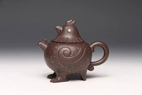 李正华紫砂壶 天鸡 