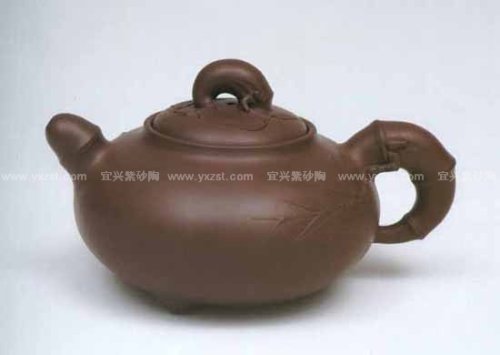 何道洪紫砂壶 神竹壶 