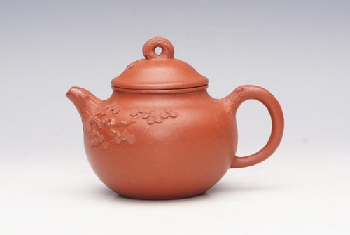 许新禄紫砂壶 朱泥松榛 