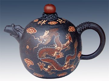 佘蓉芬紫砂壶 祥龙戏珠 