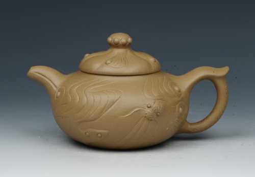 周小华紫砂壶 游龙仿古壶 