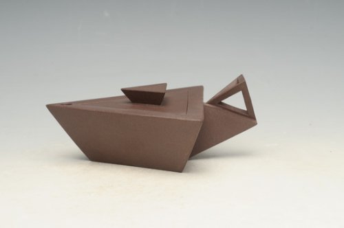 储栋平紫砂壶 金三角壶 