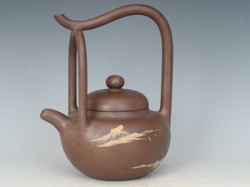 邵慧琴紫砂壶 东坡提梁 500cc 