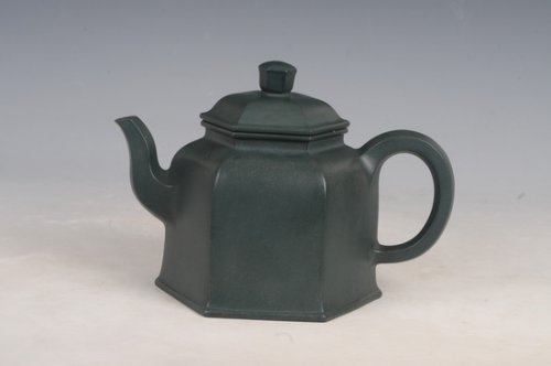 陈友林紫砂壶 六方钟壶 