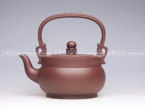 周忠兴紫砂壶 双龙提梁 
