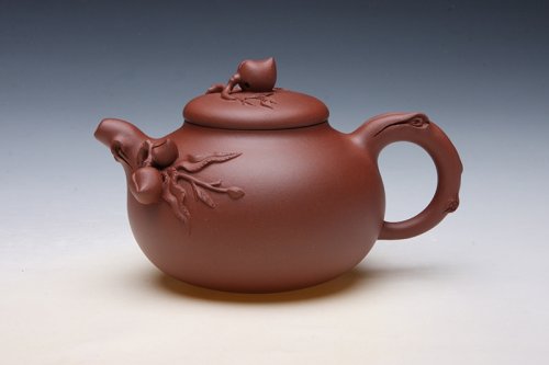 闵华萍紫砂壶 寿桃壶 