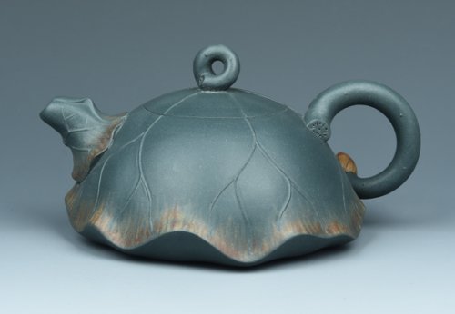 张勇强紫砂壶 荷叶壶 