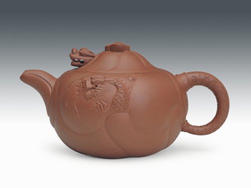 王兰芳紫砂壶 鱼化龙 