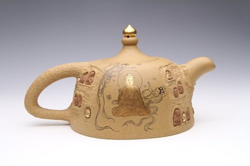 朱斌紫砂壶 大佛敦煌 