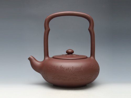 浦兮凤紫砂壶 如意提梁 家藏老紫... 