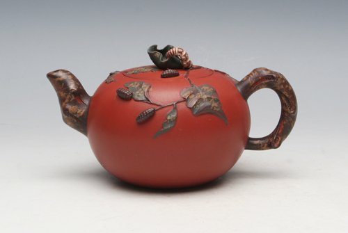许新禄紫砂壶 朱泥桑蚕 
