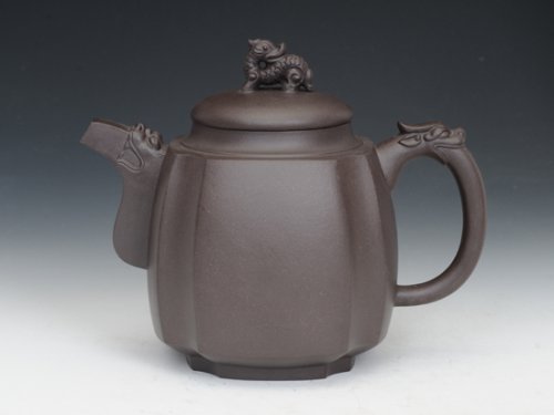 沈敏锋紫砂壶 龙狮壶 