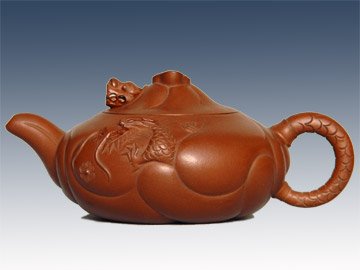 程彩华紫砂壶 鱼化龙 