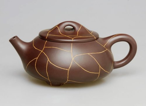 陈正初紫砂壶 开片石瓢（纯紫老泥）200cc 