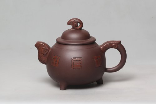 孙洪林紫砂壶 三羊开泰 