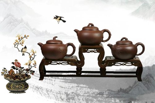 曹竞方紫砂壶 松竹梅三友 