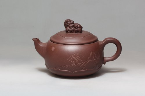 冯卫东紫砂壶 三羊开泰 