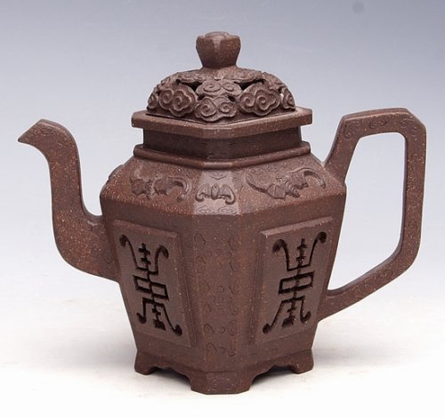 张建强紫砂壶 八方蒌空 