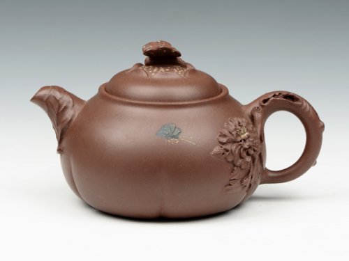 任祁英紫砂壶 花开富贵 