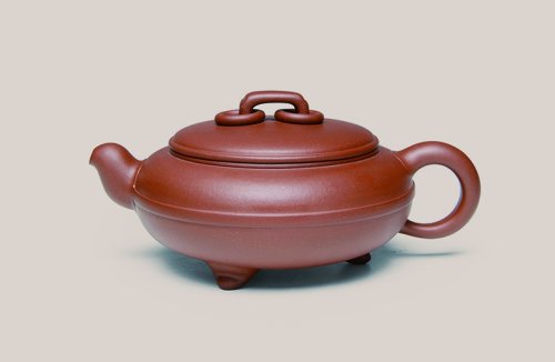 顾婷紫砂壶 线劝三足壶 