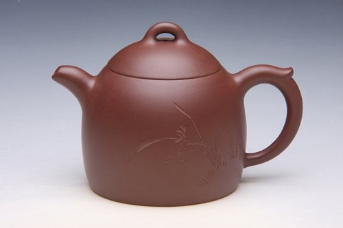 毛子健紫砂壶 秦权之（何家英书画，一粟刻） 