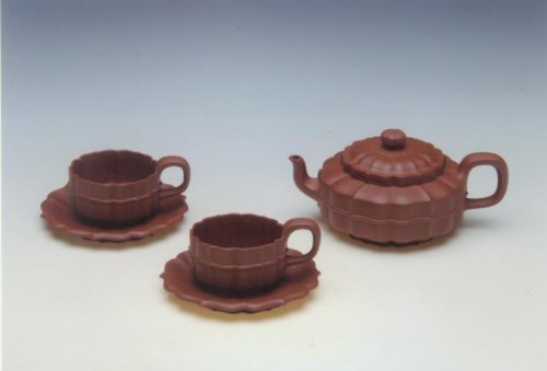 施小马紫砂壶 五头菱花 