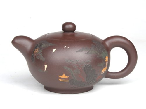 尹月华紫砂壶 泥绘圆珠  280... 