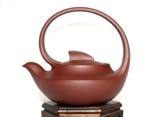 许艳萍紫砂壶 底槽青 曲壶 