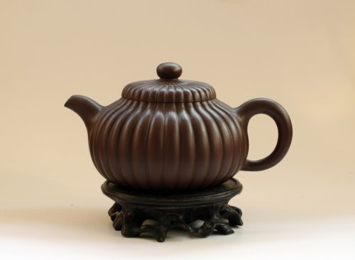 李美玲紫砂壶 菊瓣锦囊 