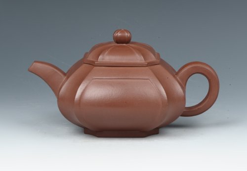 戴建明紫砂壶 四方抽角 