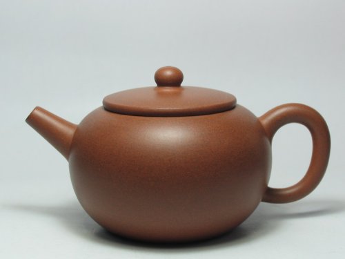 洪美华紫砂壶 圆珠老段泥 