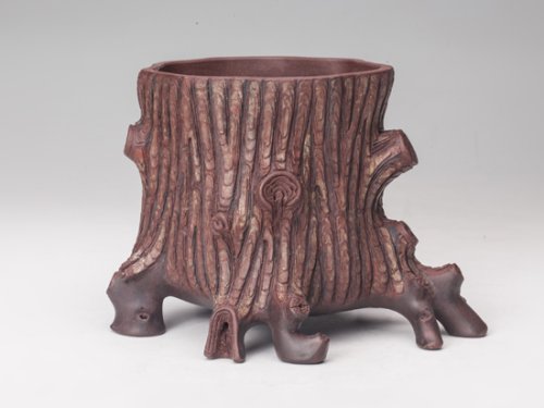 郑永平紫砂壶 松桩笔筒 