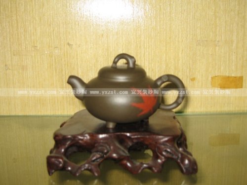 钱建生紫砂壶 枫叶 