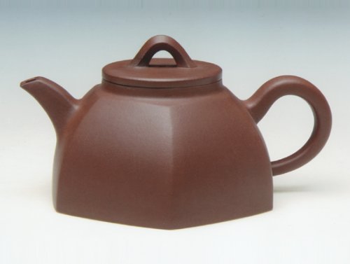 陈成紫砂壶 六方井栏 