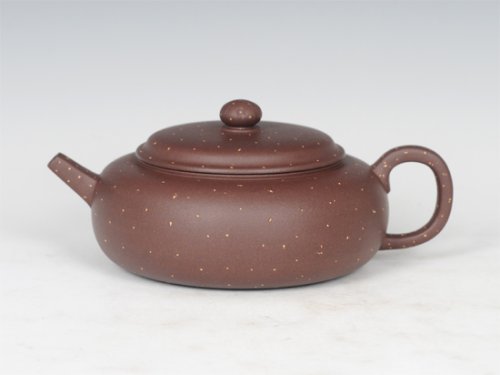 周薇紫砂壶 铺砂扁轮 