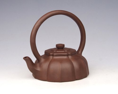 周伟伟紫砂壶 玉兰提梁 