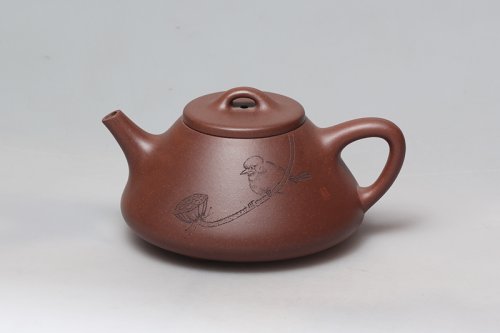 华珊紫砂壶 石瓢 