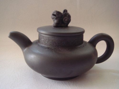 吴坤大紫砂壶 狮登 