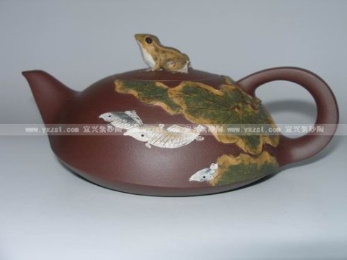费明华紫砂壶 鱼乐壶 