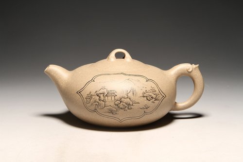 朱斌紫砂壶 墨绘心意 