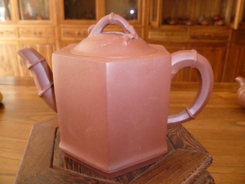 陈礼兴紫砂壶 六方竹节 