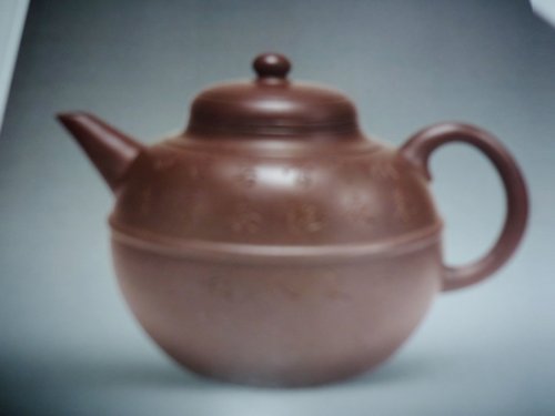 束志迅紫砂壶 腰线圆壶 