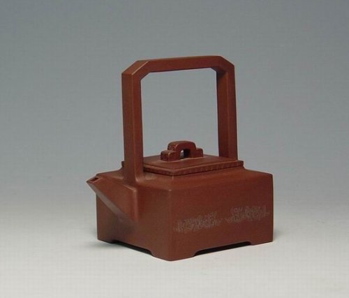 卢伟强紫砂壶 方山提梁 