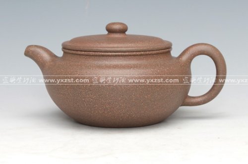 何娅萍紫砂壶 仿古泥料：原矿蟹青泥 