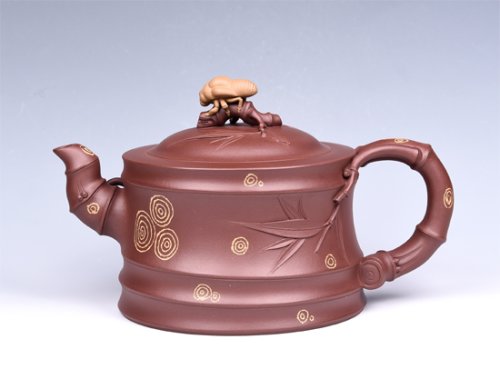 韦忠紫砂壶 竹韵 