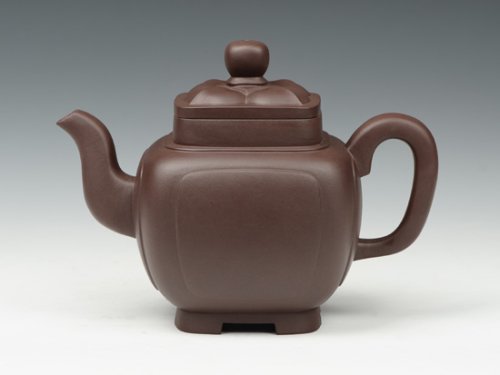 董建忠紫砂壶 四方菱花 