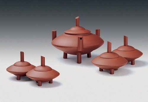 鲍志强紫砂壶 飞碟茶具 