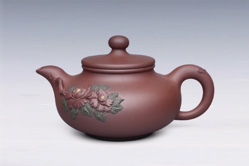 陈一飞紫砂壶 牡丹 