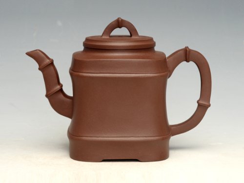 陈礼兴紫砂壶 混方竹节 